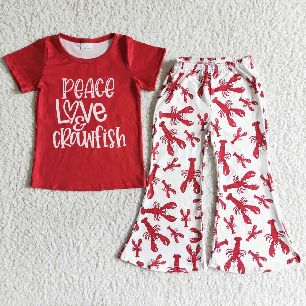 red Set Spring Boutique Outfit kid's clothing