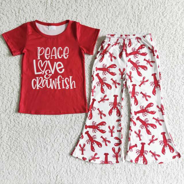 red Set Spring Boutique Outfit kid's clothing