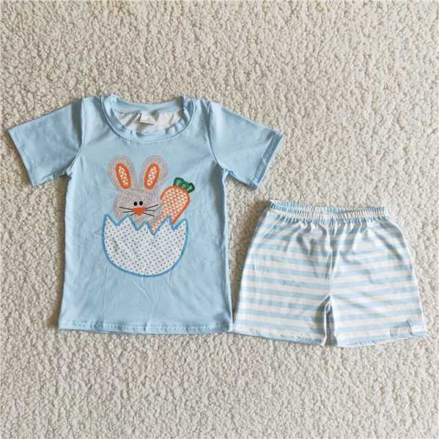 Easter Baby boy's blue summer set