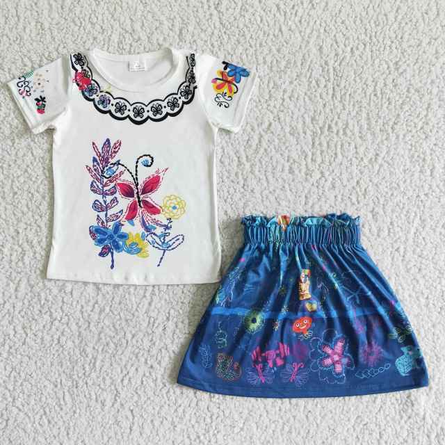 GSD0052 Toddler Summer Clothing Set  Cartoon Print  girl Set