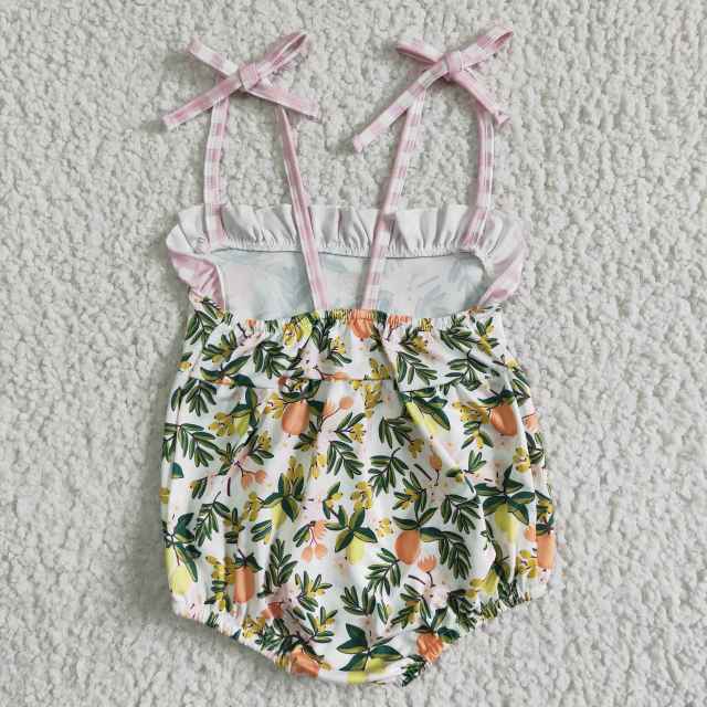 SR0030  Baby Girls Clothes Flower Print Romper