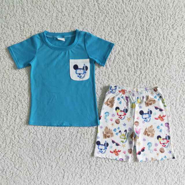 BSSO0038 Kids 2 Pieces Boys Summer Outfits
