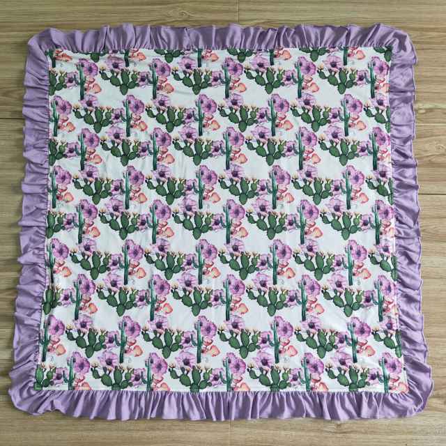 BL0002 Purple Cactus Lace Blanket