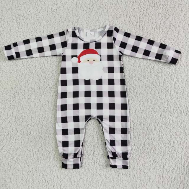 A19-25 Boy Santa Long Sleeve Romper