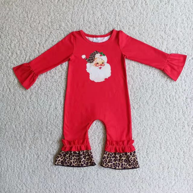 A10-4 Childrens Clothing Santa Claus Red Romper