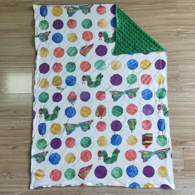 BL0014   kids Caterpillar print blanket