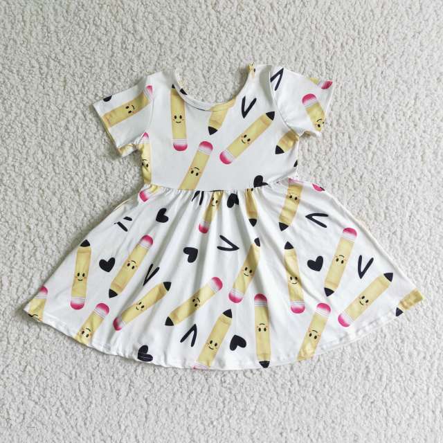 GSD0089  kids clothes back to school girl dress
