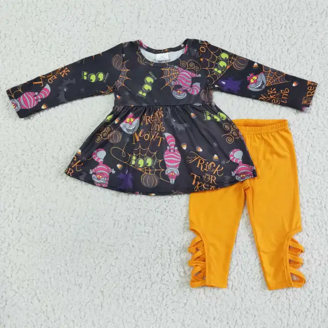 GLP0048 kids fall clothes long  sleeve top with pants Halloween outfits