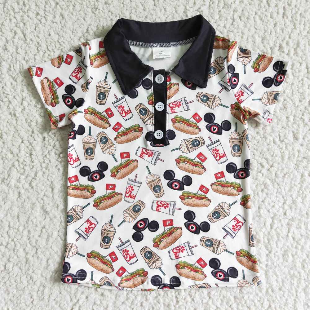 BT0021 children clothing short sleeve boys top
