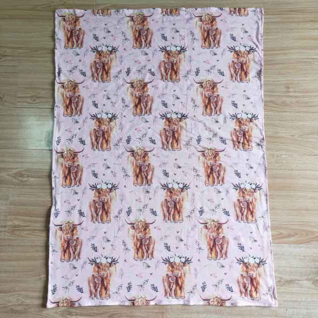 BL0016   kids cow print blanket