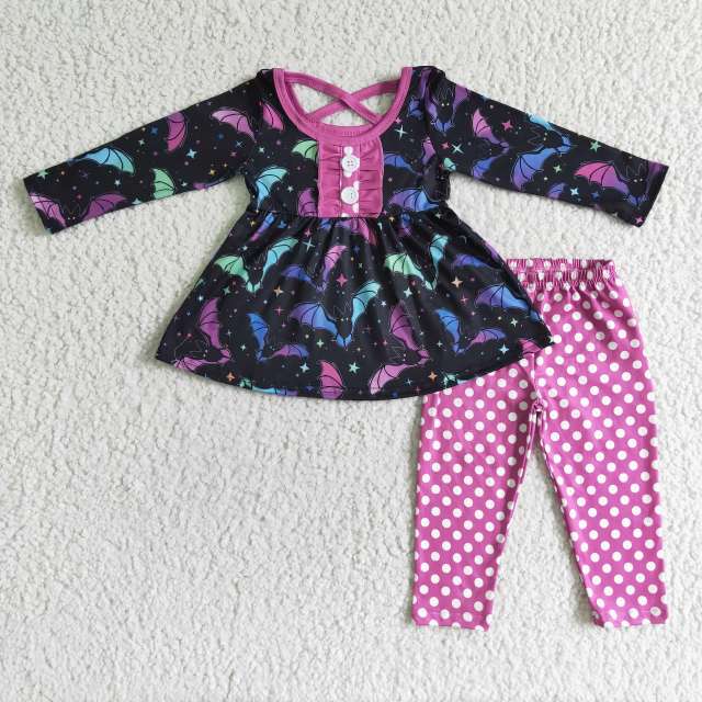 GLP0042 kids fall clothes long  sleeve top with pants  outfits