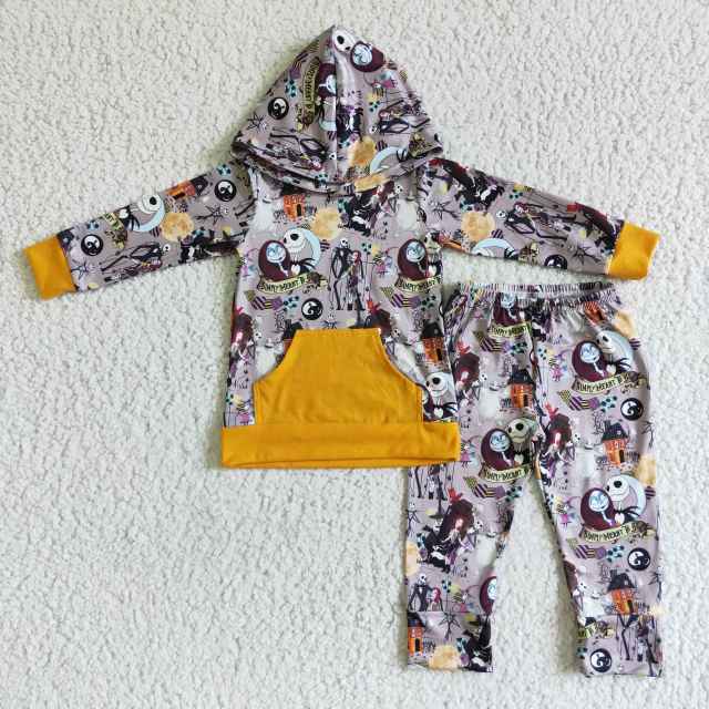 BLP0004 kids boy clothes long sleeves hooded children boutique outfits