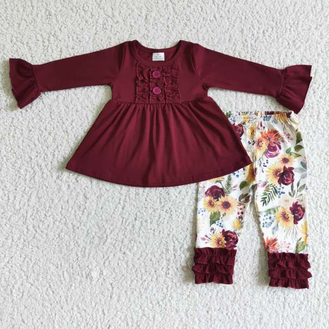 GLP0015 baby girl clothes  2 pieces outfits
