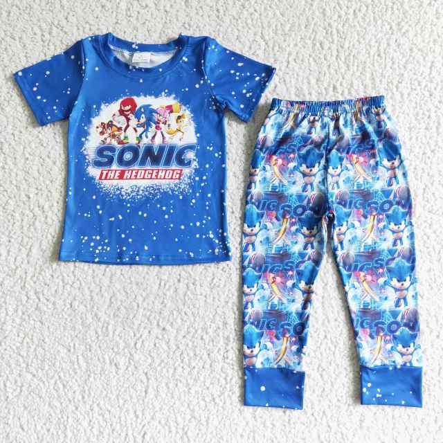 BSPO0015  kids clothes short sleeve top with pants  children outfits