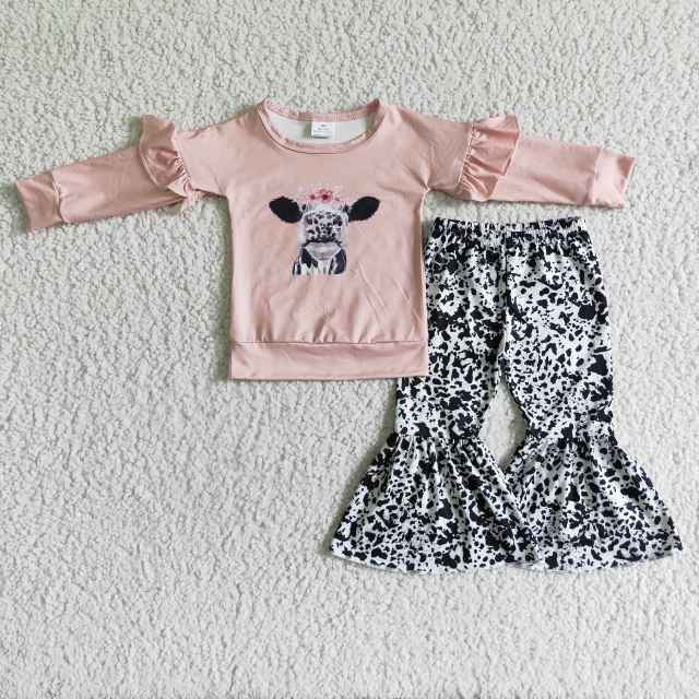 GLP0054 baby girl clothes  2 pieces  farm outfits