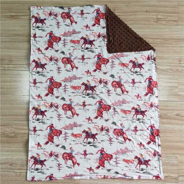 BL0012 kids cowboy print blanket