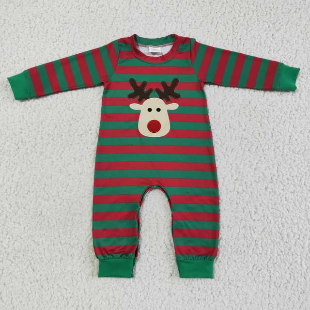 LR0028 kids Christmas clothes long sleeve toddler romper