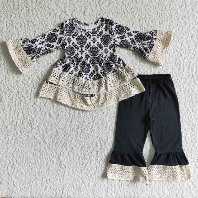 6 A11-16 baby girl clothes  2 pieces catus outfits