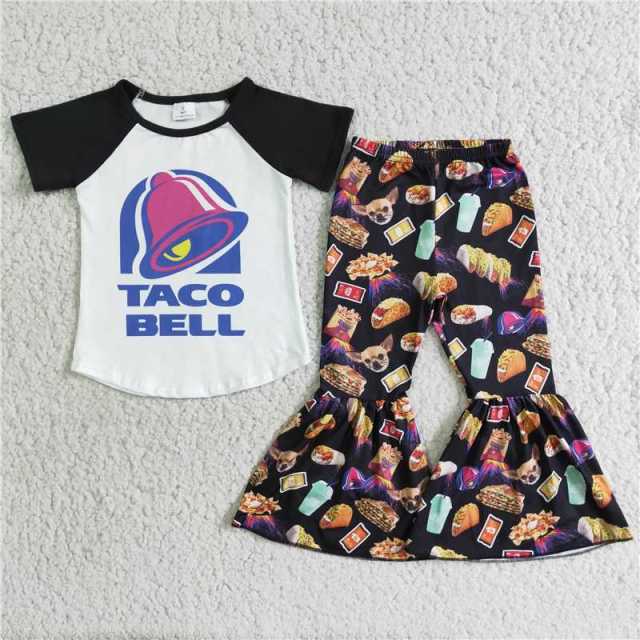 D5-18 white taco bell short sleeve pant outfits