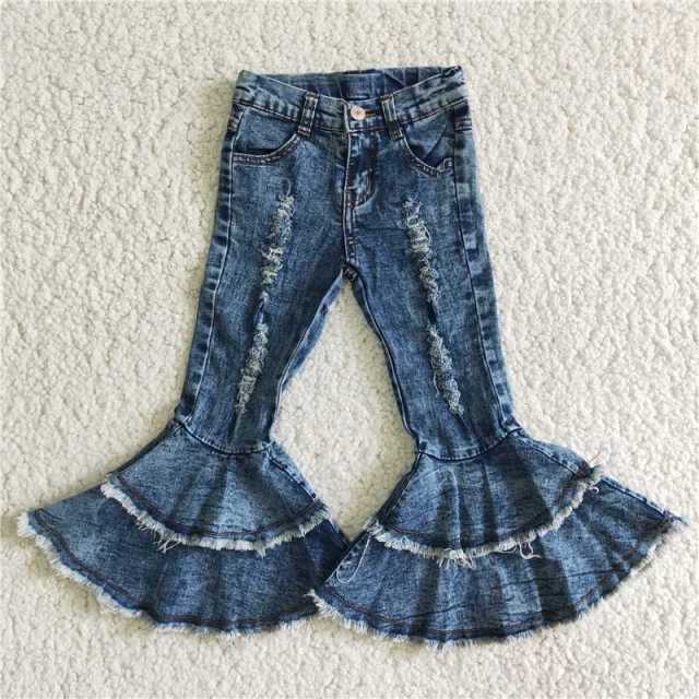 C1-13 kids clothes girls  flaire jeans