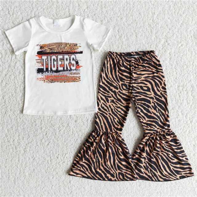 B1-5 white tigers sleeves tiger pattern shirt pants outfits