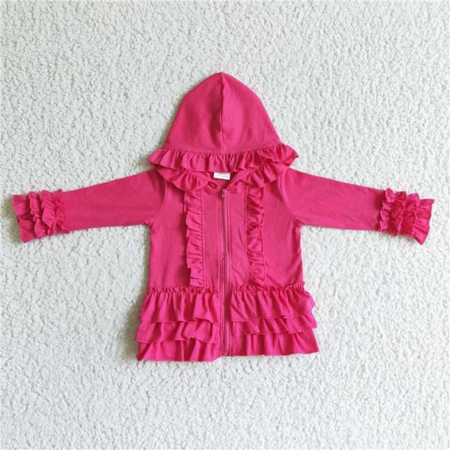 GT0020 baby girl  pink hooded top