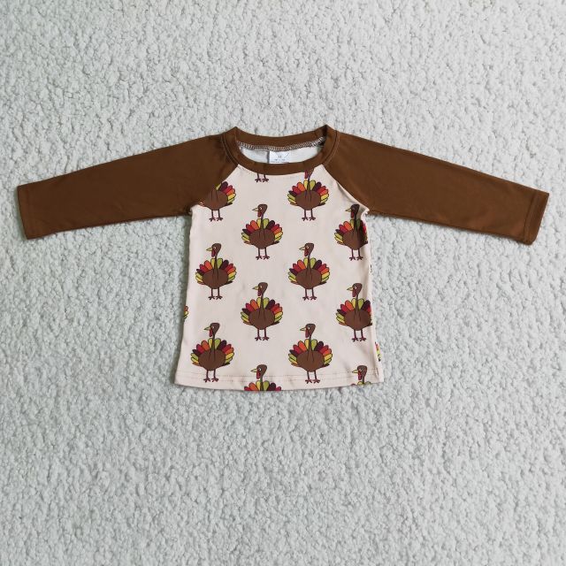 6 C6-34 boys  brown  Turkey sleeve shirt