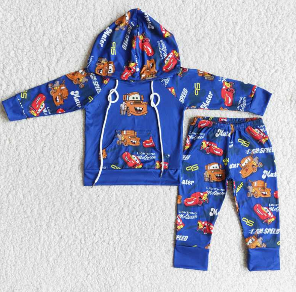 long sleeves Cartoon character boy set