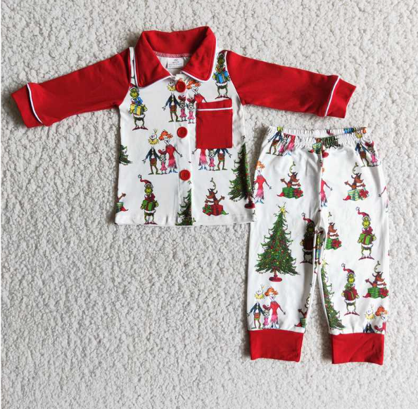 6 A14-15 Christmas boy pajamas