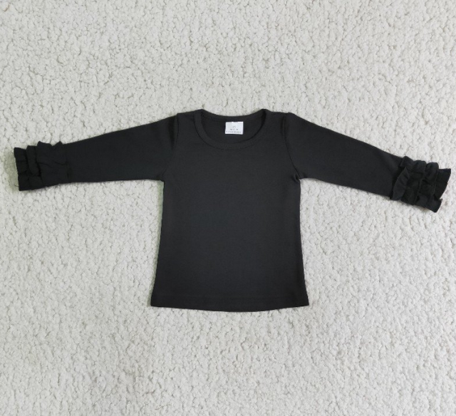 6 A16-4 Black Long Sleeve Top