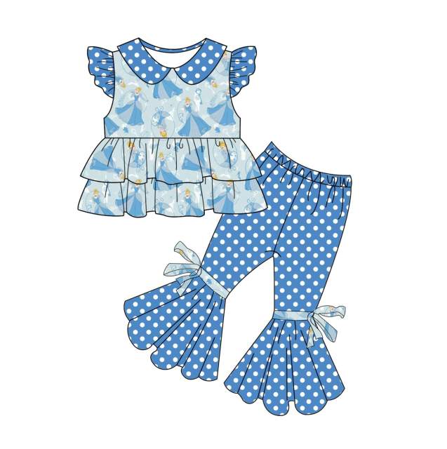 per-order will become rts princess in blue dress fall girls outfits kids clothes