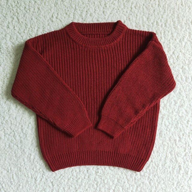 6 B13-38  Burgundy Pocket Sweater