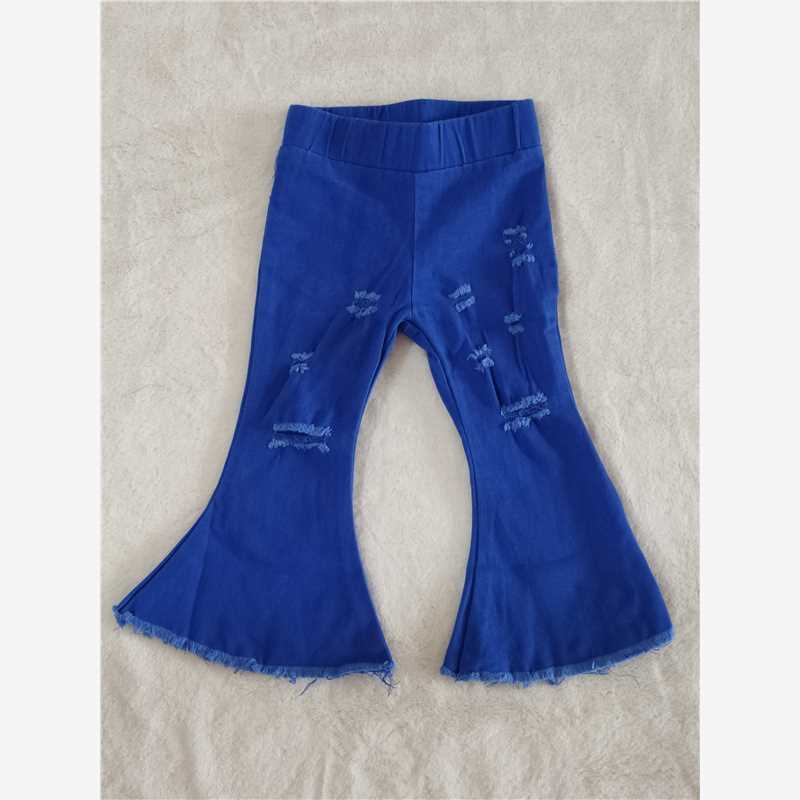 C13-6-1 blue denim flared Pants