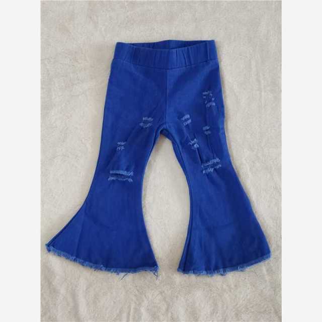 C13-6-1 blue denim flared Pants