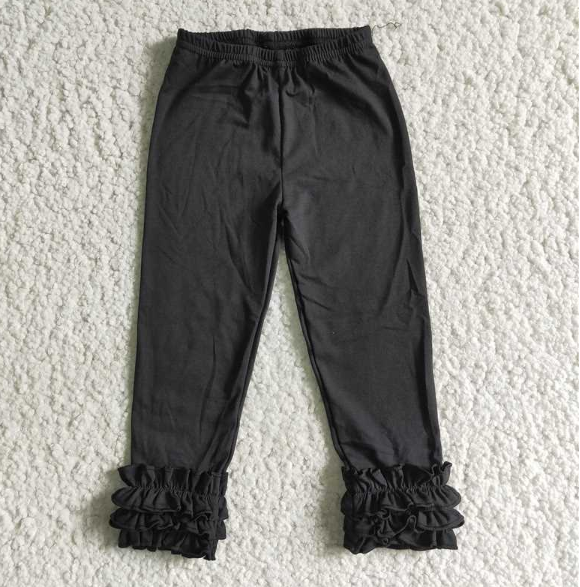 E3-26 Black Ruffle Trousers
