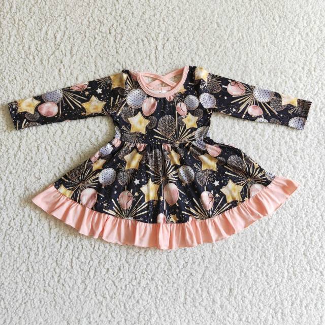 GLD0107 baby long sleeve new year dress