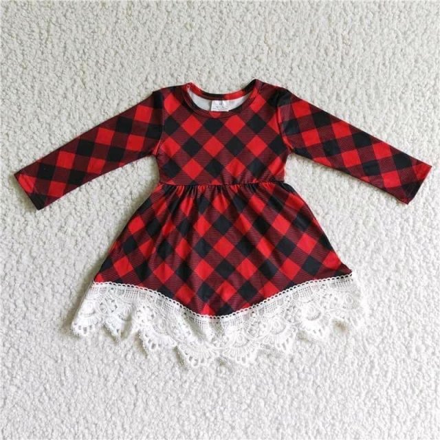 GLD0024 baby long sleeve Christmas dress