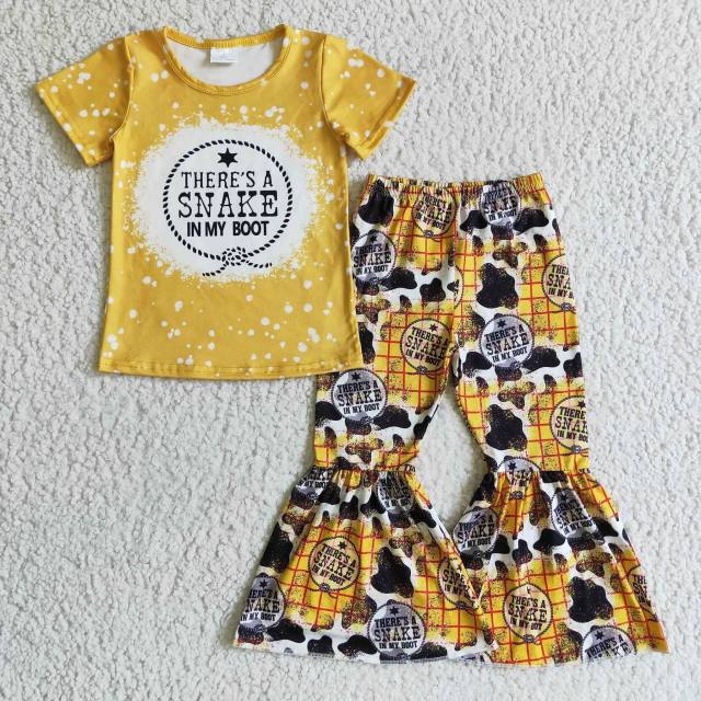 GSPO0110 kids clothes short sleeve with pants set