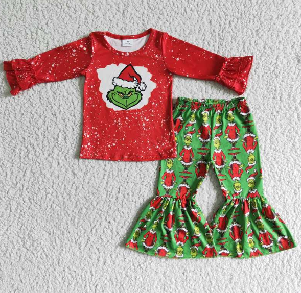 6 B6-37 Christmas Hat Red Long Sleeve Set