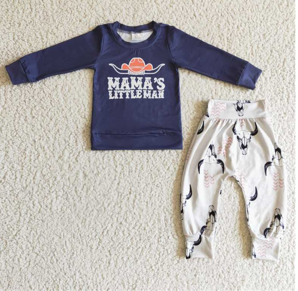 BLP0118 Boys' MAMAS LITTLE MAN LONG SLEEVE PANTS SET