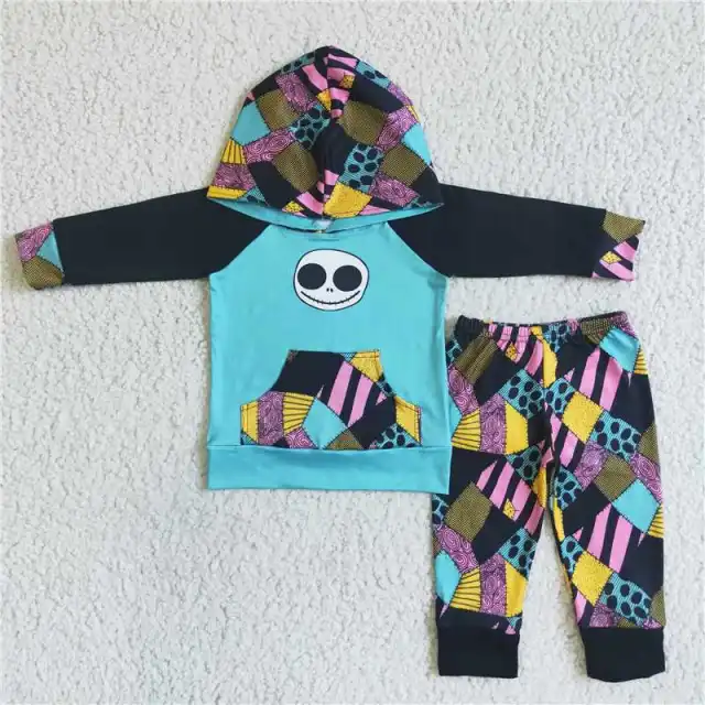 kids boutique outfits long sleeve hooded set