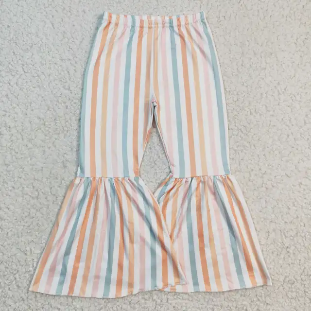 P0059 Color Striped Milk Silk pants