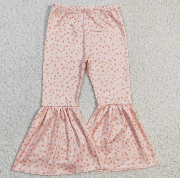 P0055 Orange Polka Dot Milk Silk pants