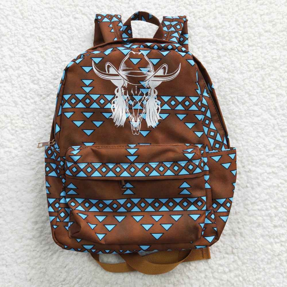BA0048 children blue cow flower Bags
