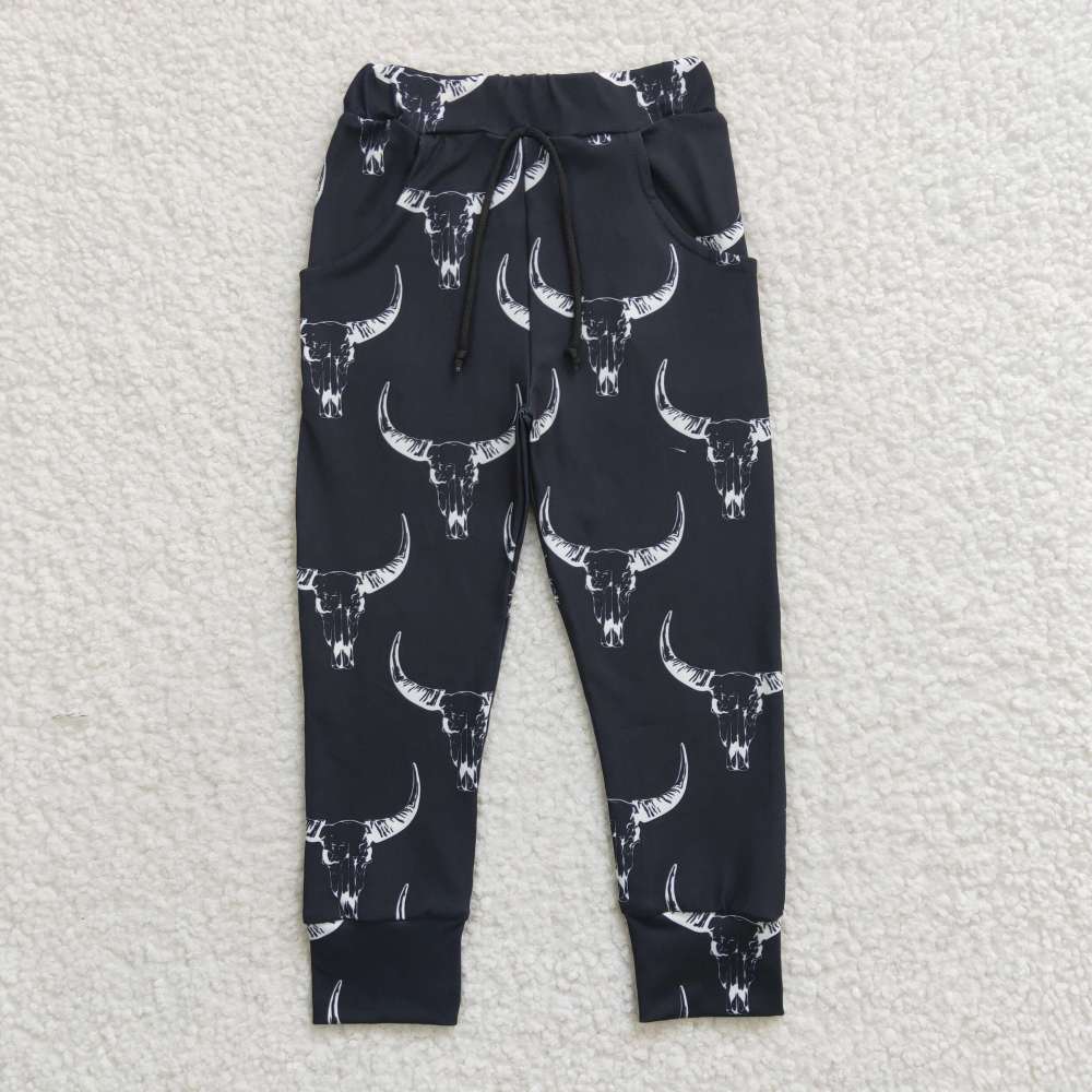 P0091 children cow head black clothes pants