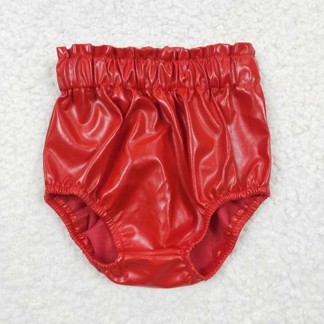 SS0051 girls Shiny leather red briefs