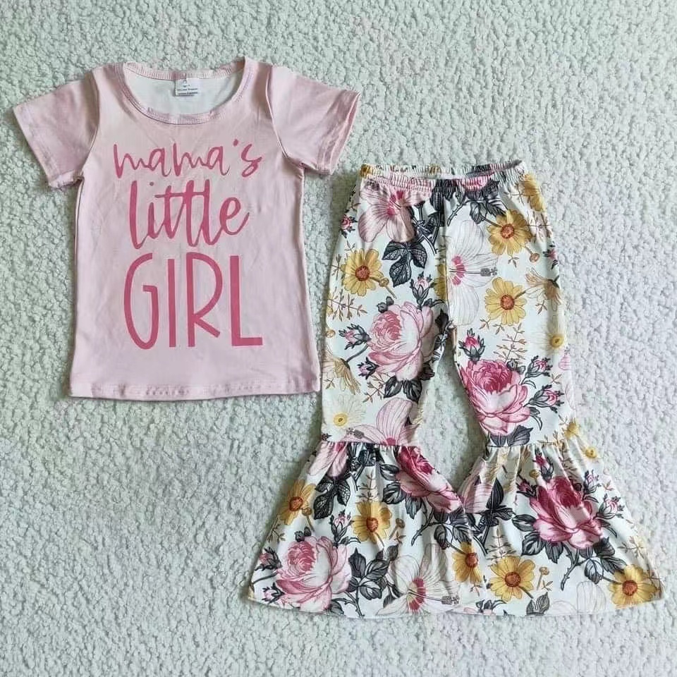 Mama little girls pink  set
