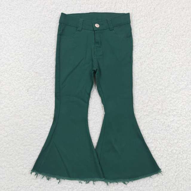 P0073  Girls Green Denim Pants