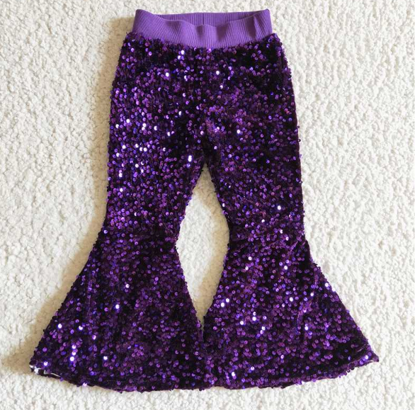 Purple Sequined Pants