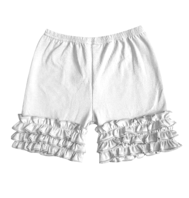 White Cotton Girls Summer Shorts